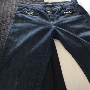 7 dark blue denim jeans, size 27, straight leg